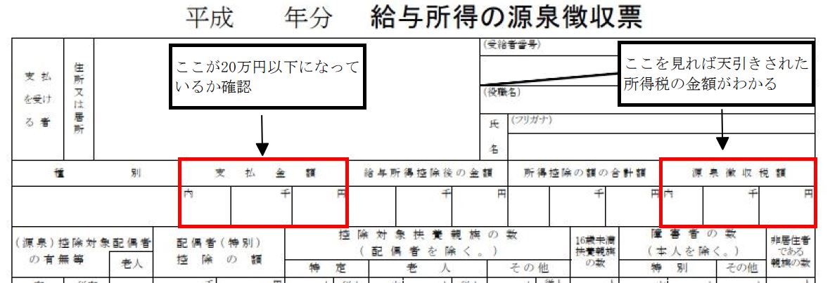確定 申告 アルバイト